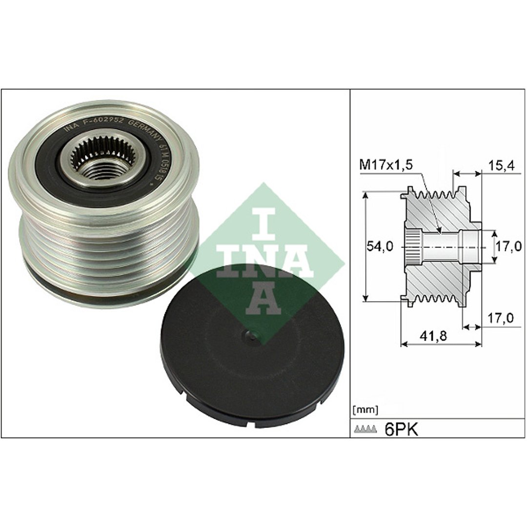 Sprzęgło alternatora INA 535 0317 10