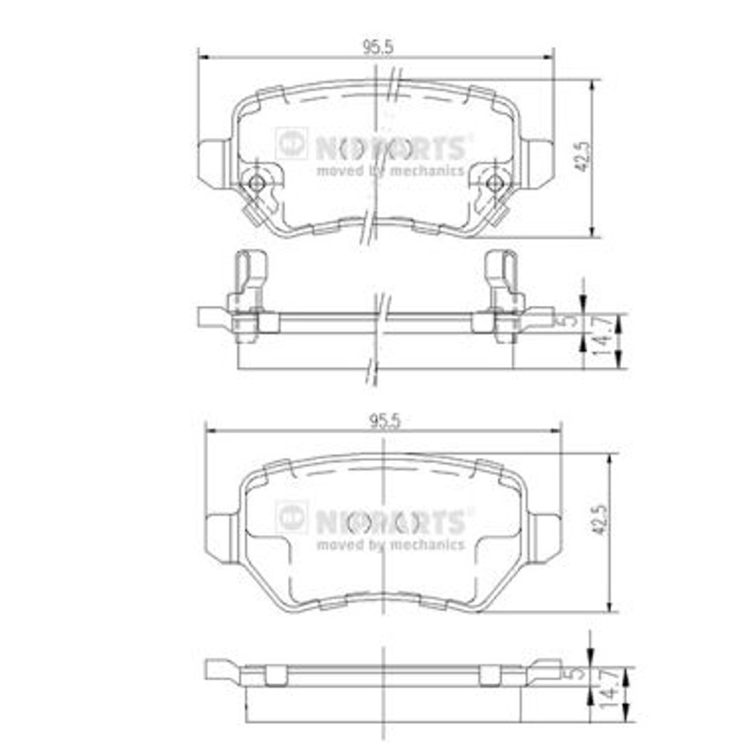 NIPPARTS Klocki hamulcowe - komplet N3610310