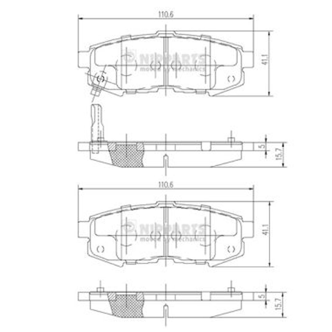 Klocki hamulcowe NIPPARTS N3613023
