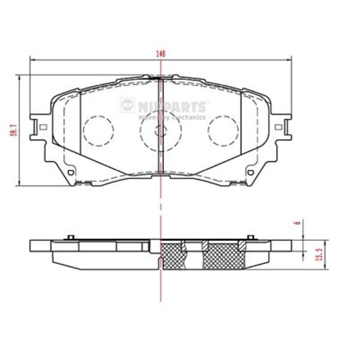 Klocki hamulcowe - komplet NIPPARTS N3603074