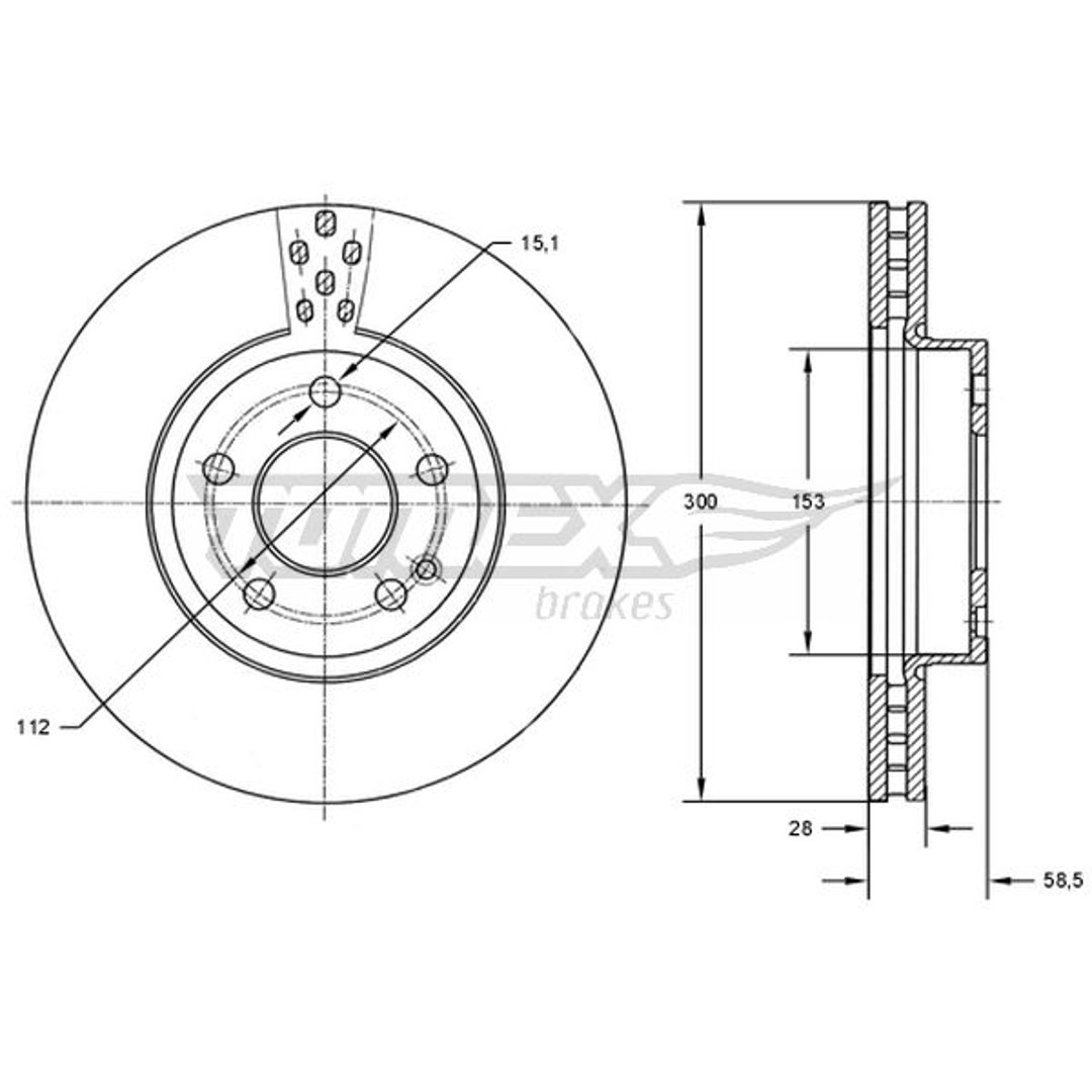 Tarcza hamulcowa TOMEX BRAKES TX 72-31