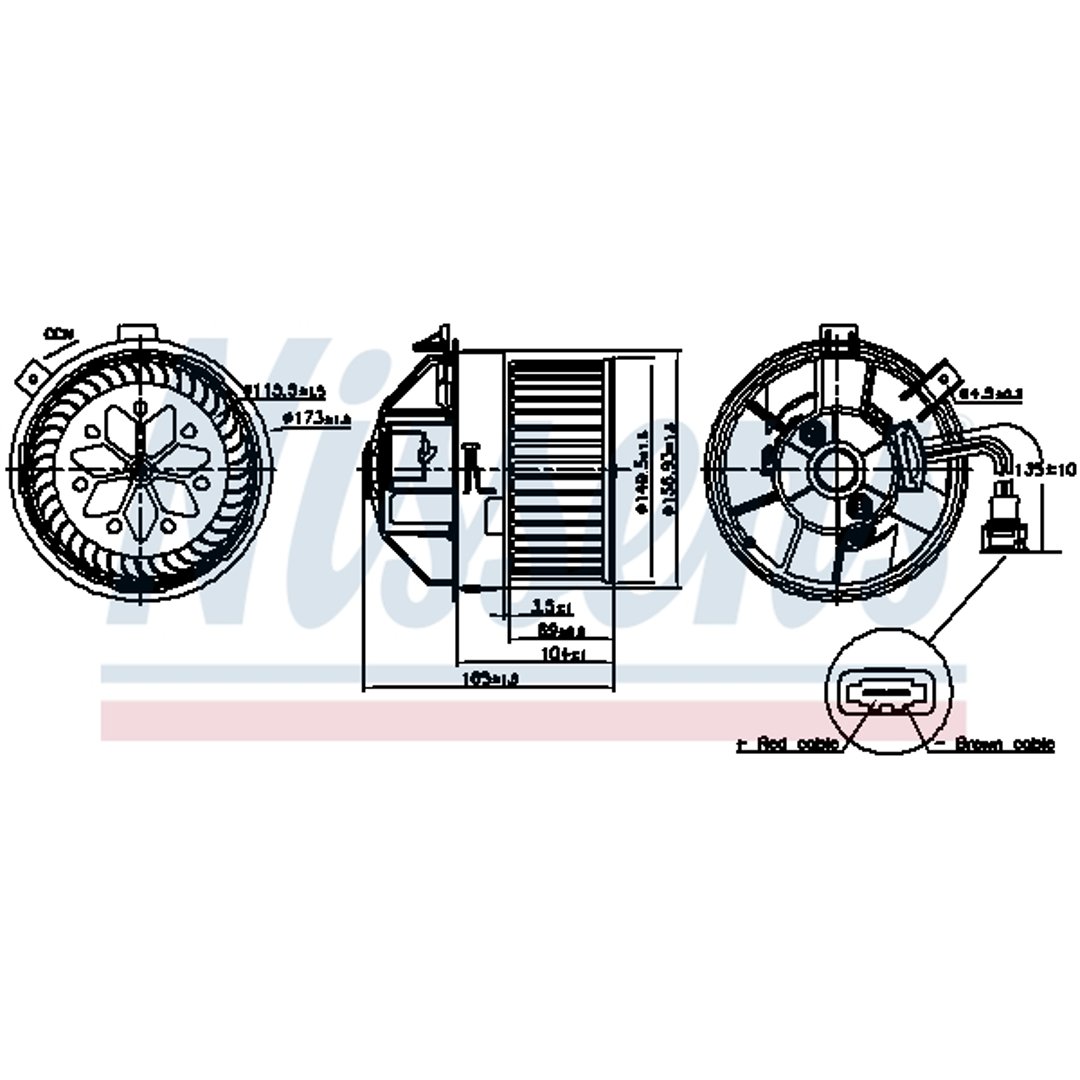 Wentylator wewnętrzny Nissens 87704