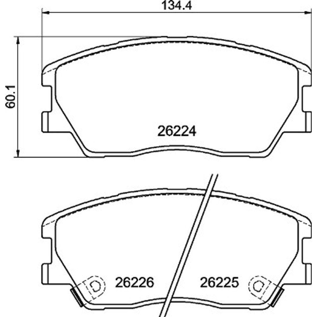 Zestaw klocków hamulcowych, hamulce tarczowe Brembo P 30 121