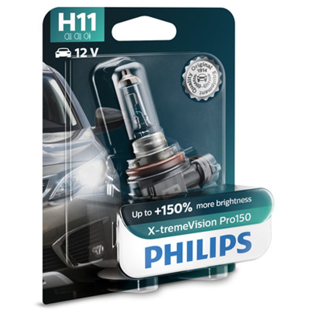 Żarówka halogenowa PHILIPS X-tremeVision Pro150 H11 12V 55W, 1 szt.