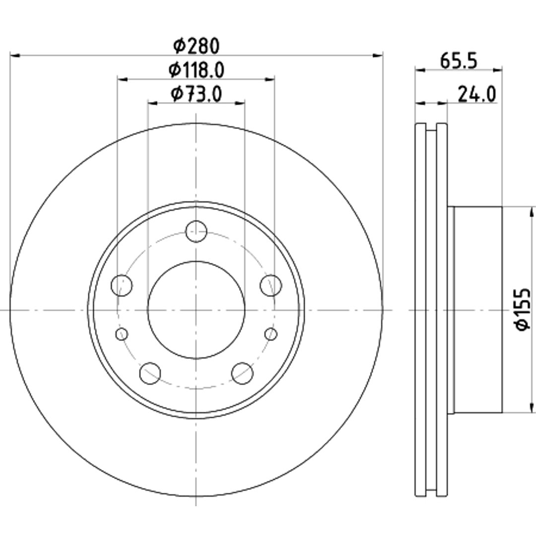 Tarcza hamulcowa HELLA 8DD 355 132-141