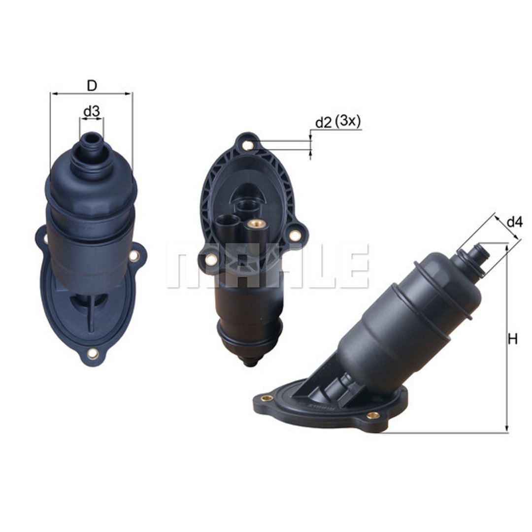 Filtr hydrauliczny, automatyczna skrzynia biegów Mahle HX 155