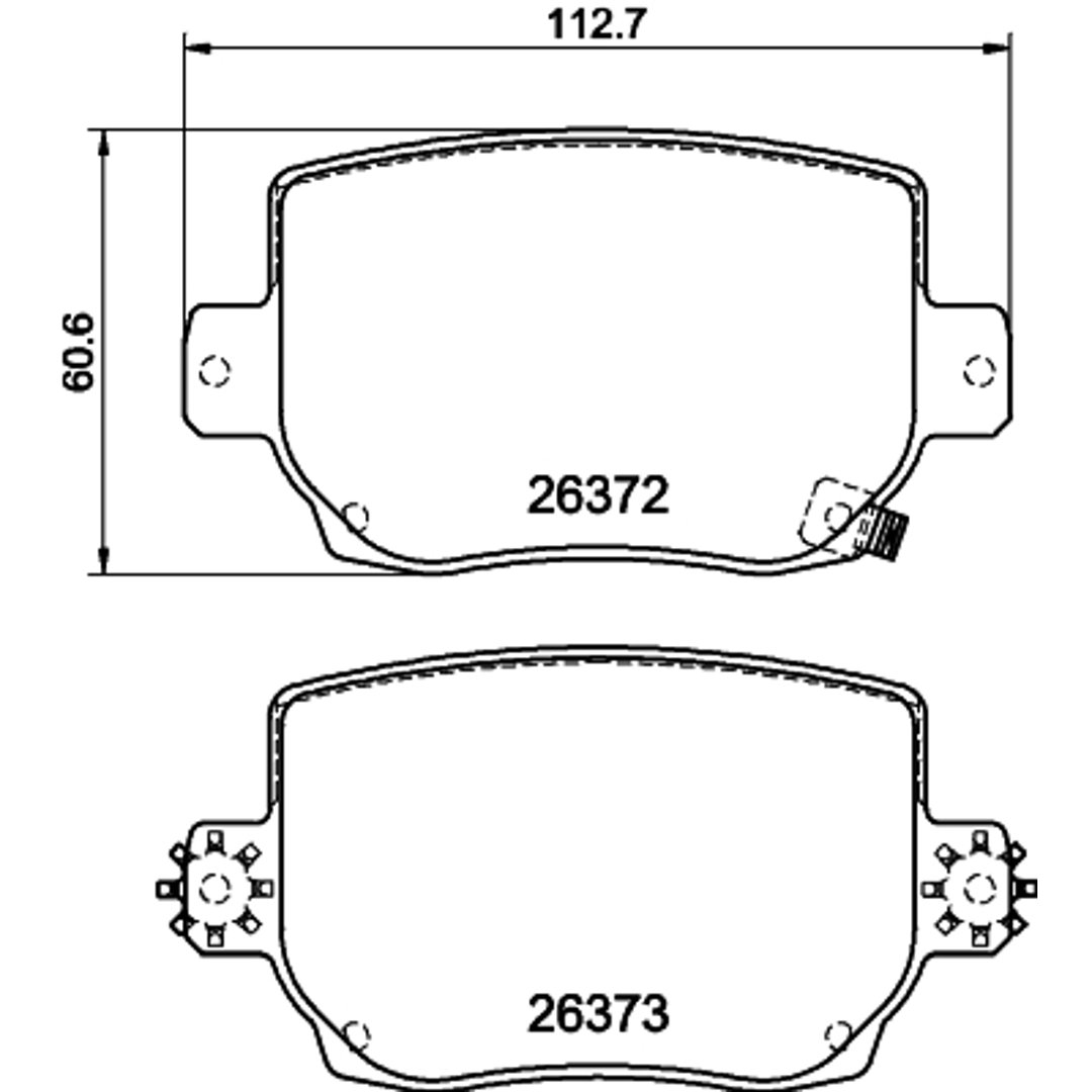 Klocki hamulcowe - komplet HELLA 8DB 355 041-041