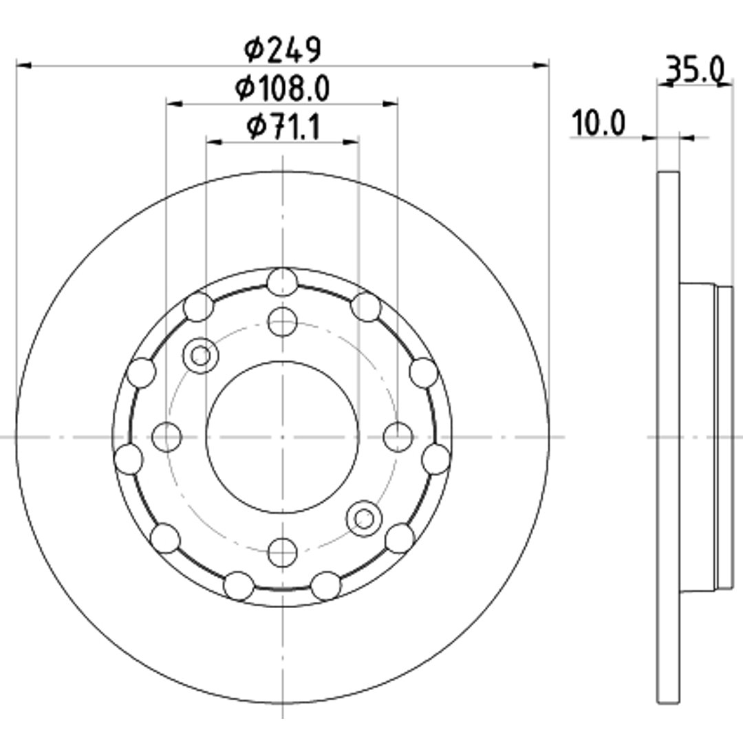 Tarcza hamulcowa HELLA 8DD 355 133-571