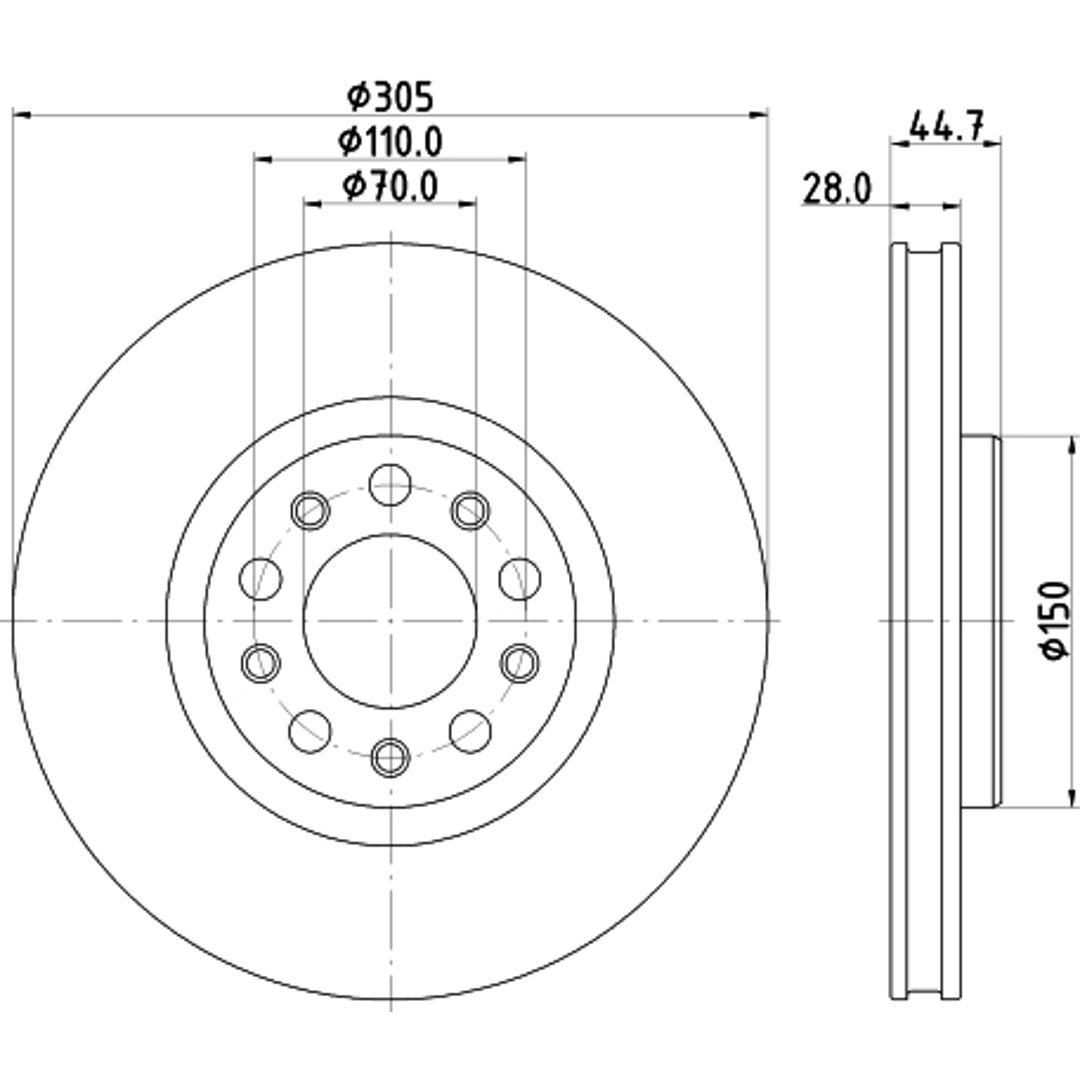Tarcza hamulcowa HELLA 8DD 355 133-701
