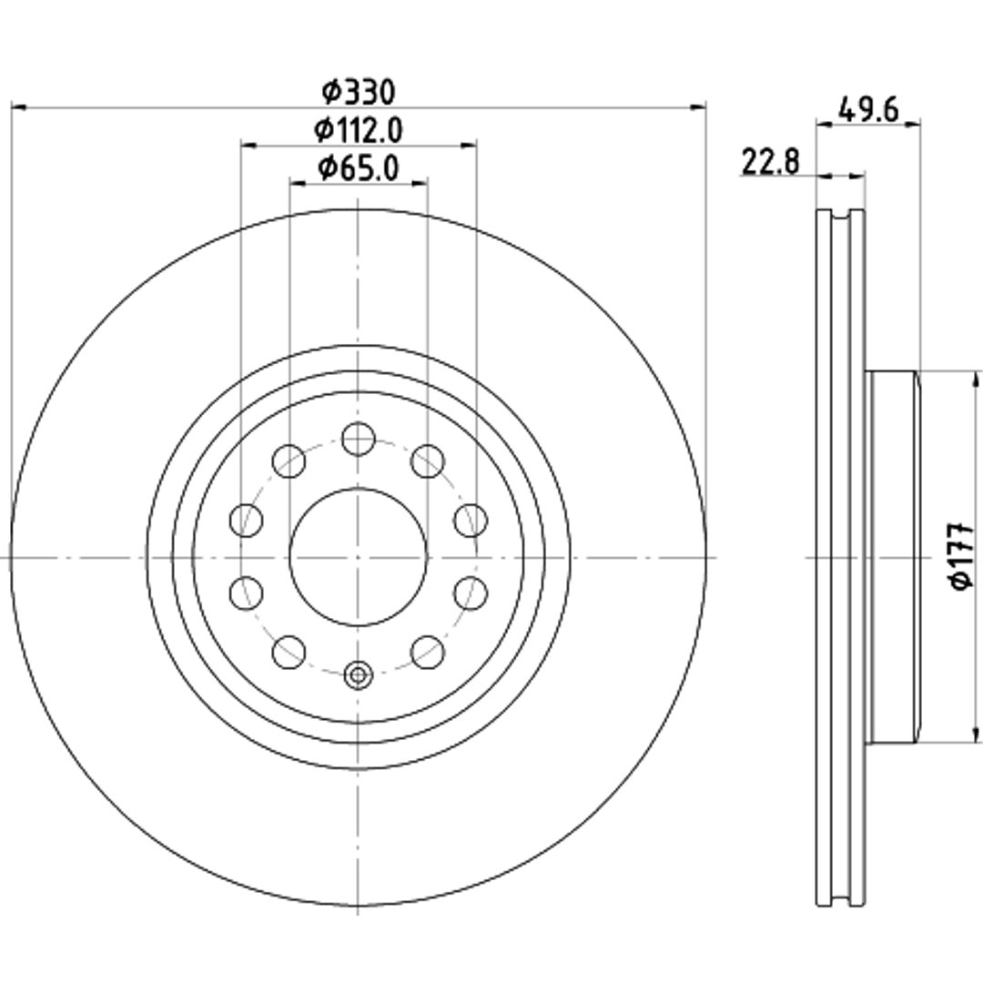 Tarcza hamulcowa HELLA 8DD 355 133-731