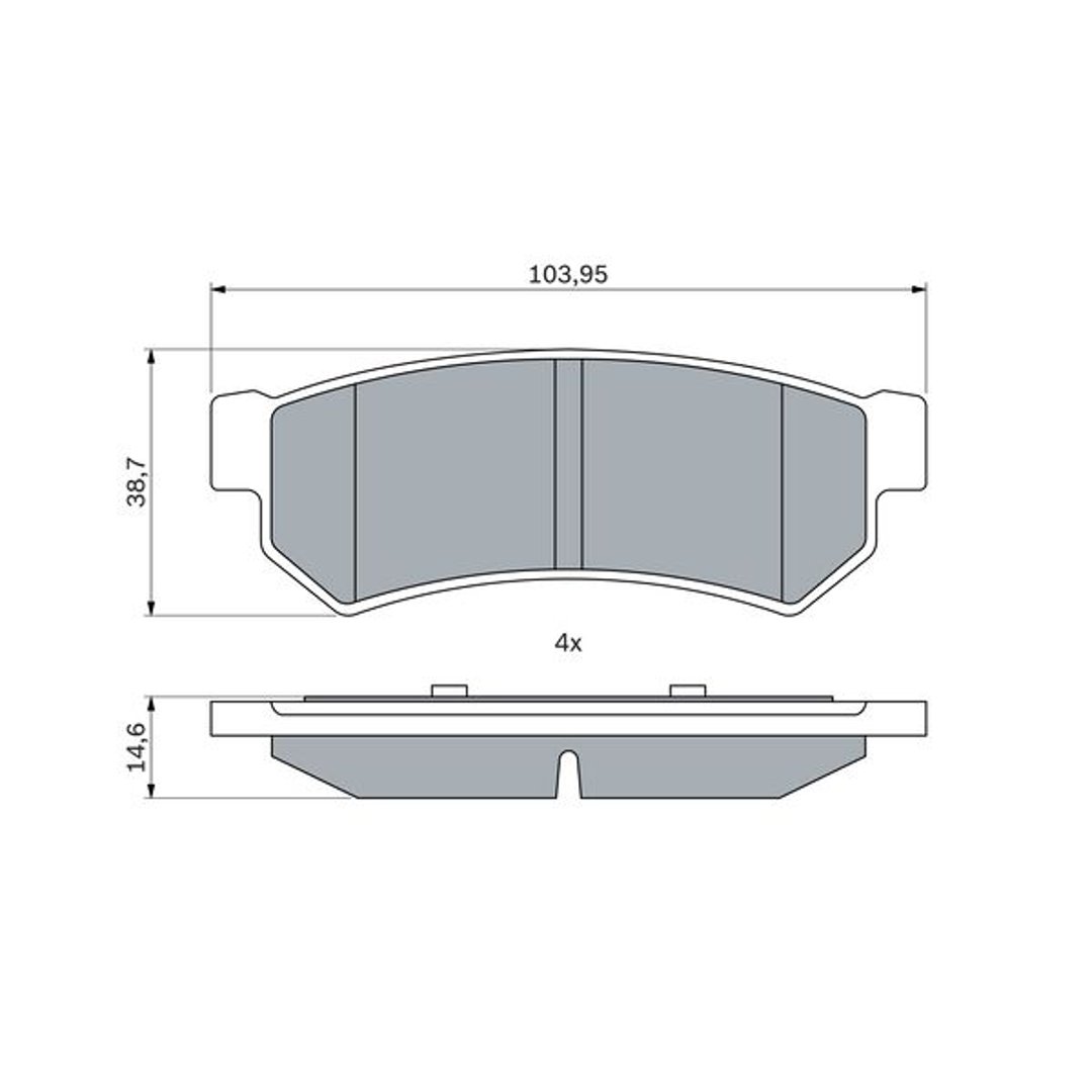 Klocki hamulcowe - komplet BOSCH 0 986 460 007