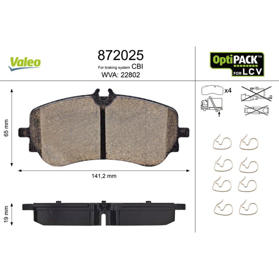 Klocki hamulcowe VALEO 872025