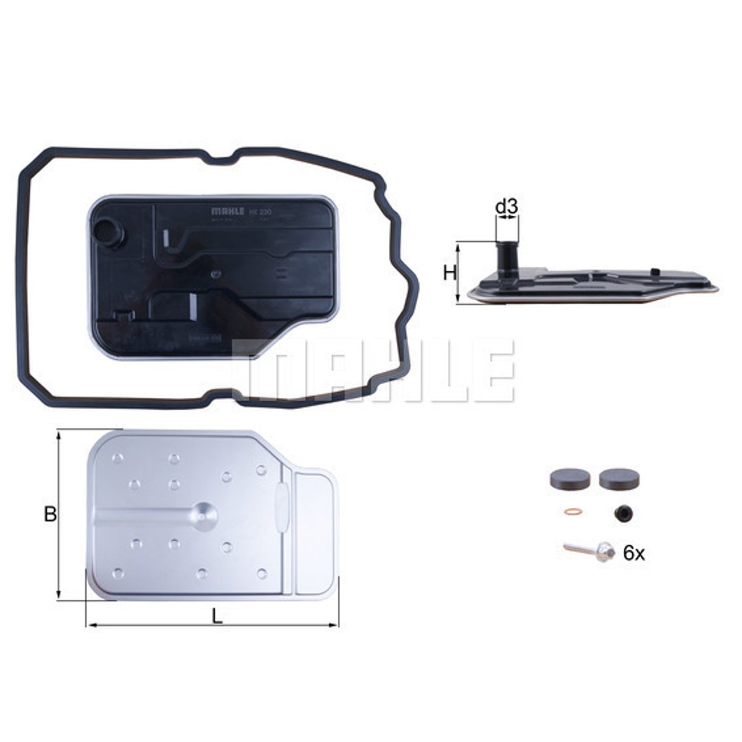 Filtr hydrauliczny, automatyczna skrzynia biegów Mahle HX 230 KIT