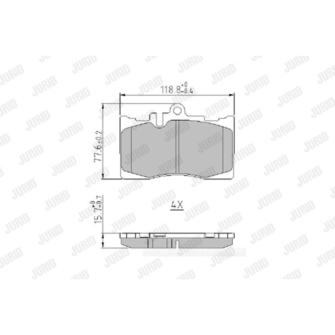 Klocki hamulcowe - komplet JURID 573935J