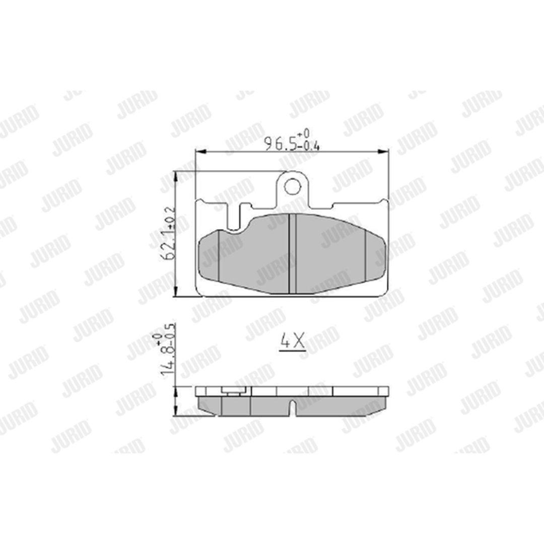 Klocki hamulcowe - komplet JURID 573954J
