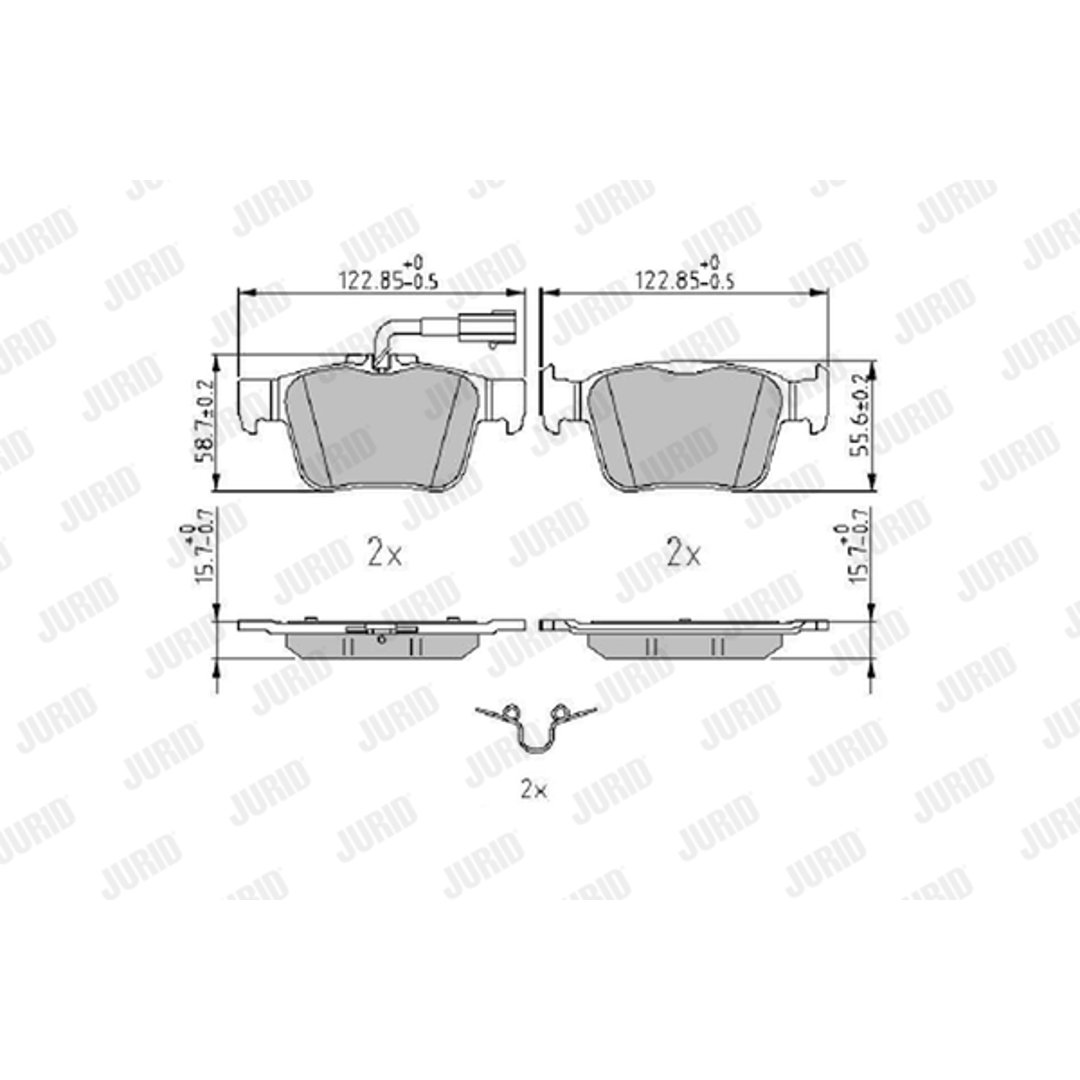 Klocki hamulcowe - komplet JURID 573978J