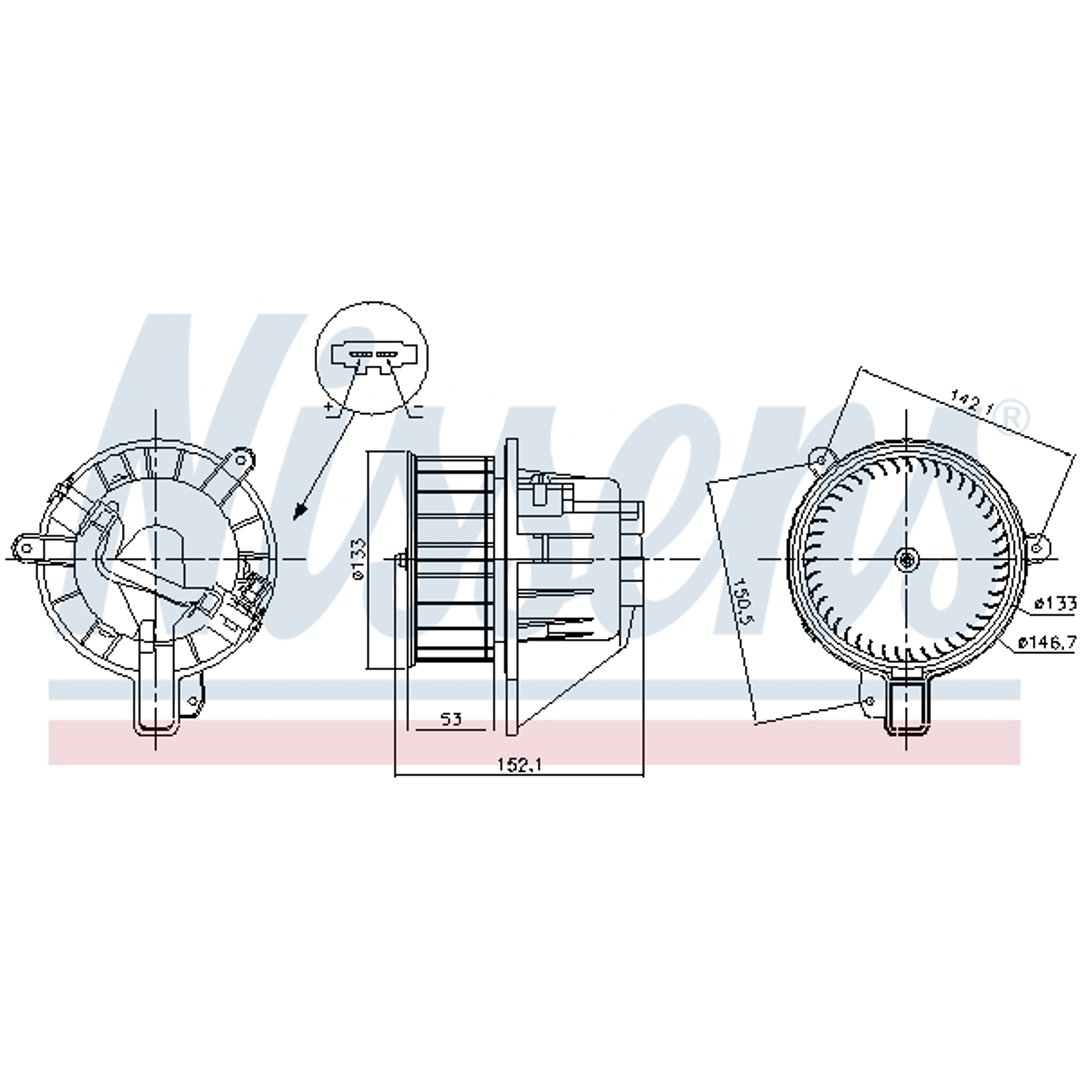Wentylator wewnętrzny Nissens 87546