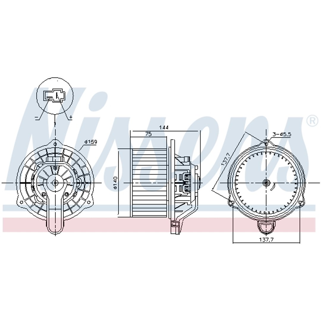 Wentylator wewnętrzny Nissens 87568