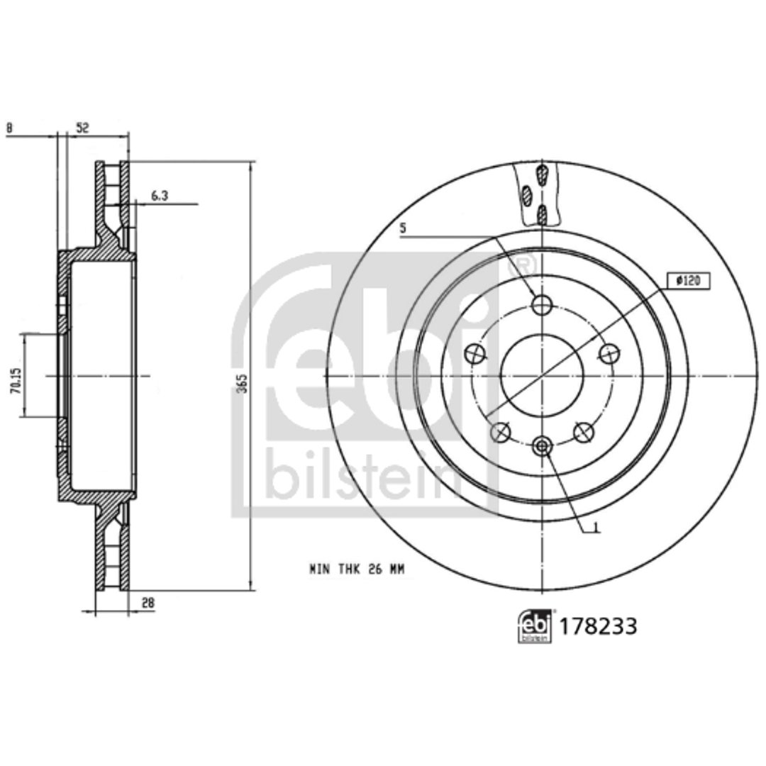 Tarcza hamulcowa FEBI BILSTEIN 178233
