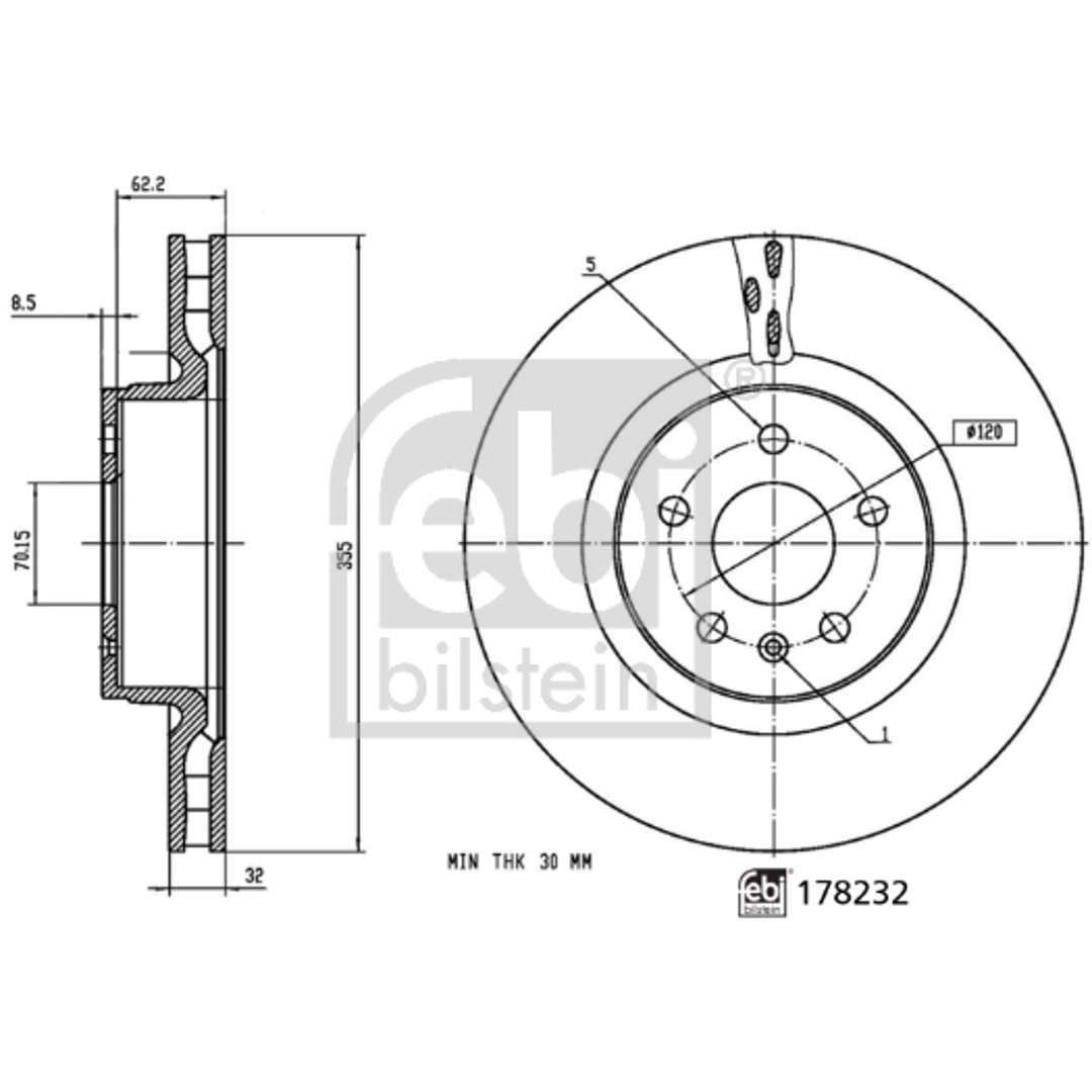 Tarcza hamulcowa FEBI BILSTEIN 178232