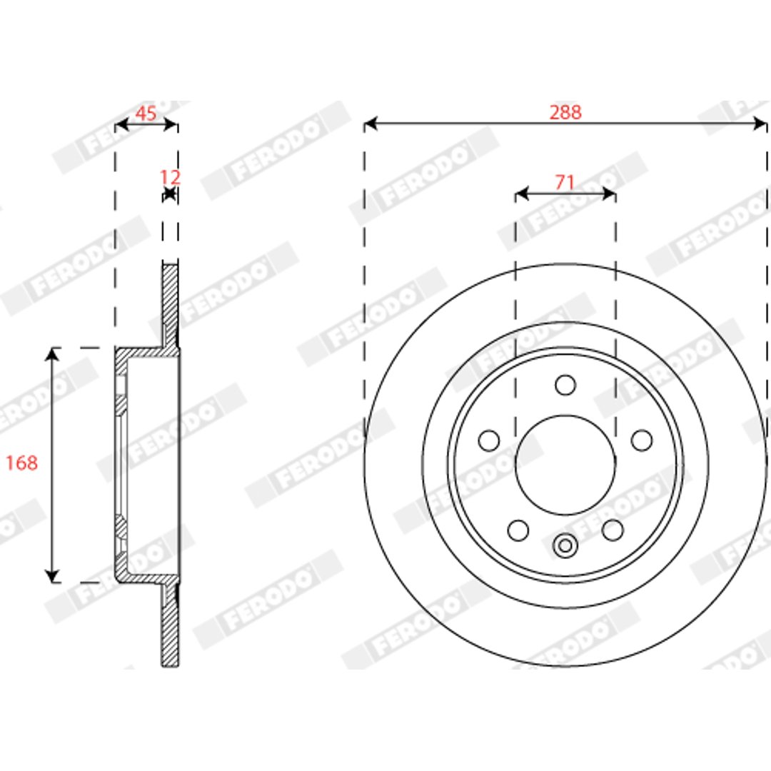 Tarcza hamulcowa FERODO DDF2812C