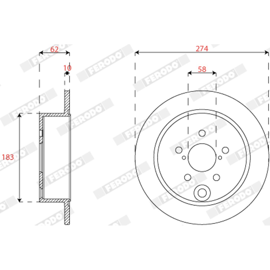 Tarcza hamulcowa FERODO DDF2560C