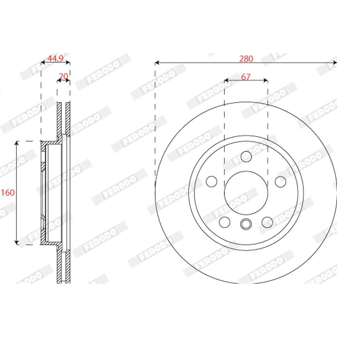 Tarcza hamulcowa FERODO DDF2769C