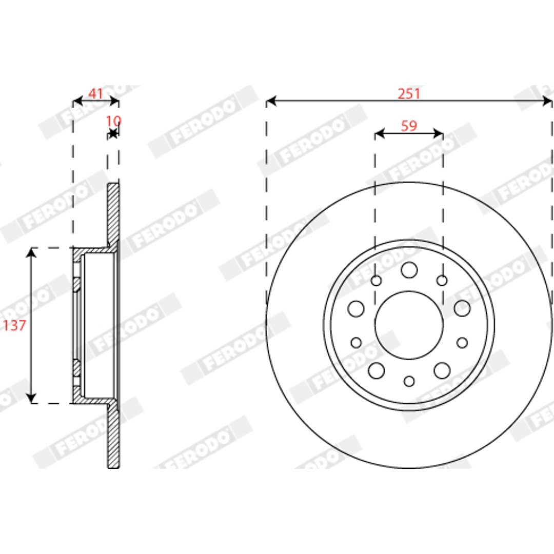 Tarcza hamulcowa FERODO DDF2777C