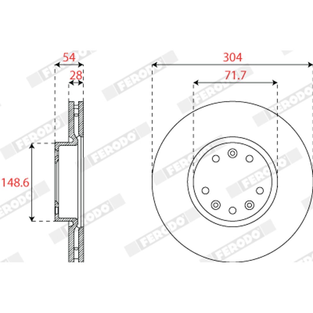 Tarcza hamulcowa FERODO DDF2782C