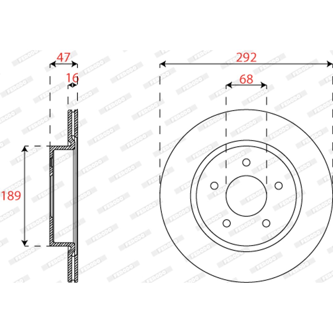 Tarcza hamulcowa FERODO DDF2786C