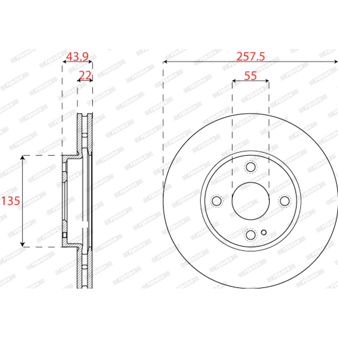 Tarcza hamulcowa FERODO DDF2861C