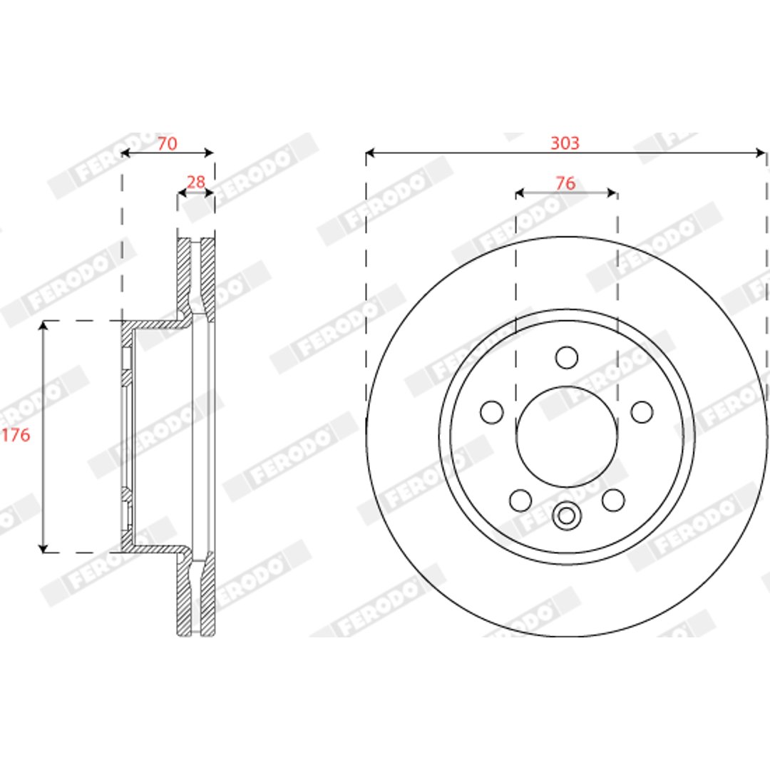 Tarcza hamulcowa FERODO FCR382A