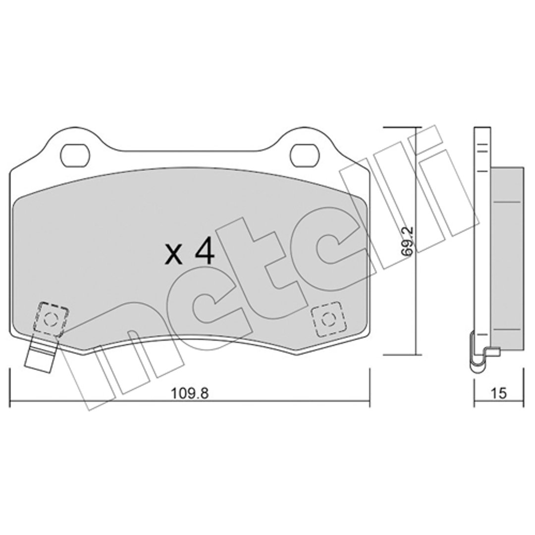 Klocki hamulcowe - komplet METELLI 22-0251-6
