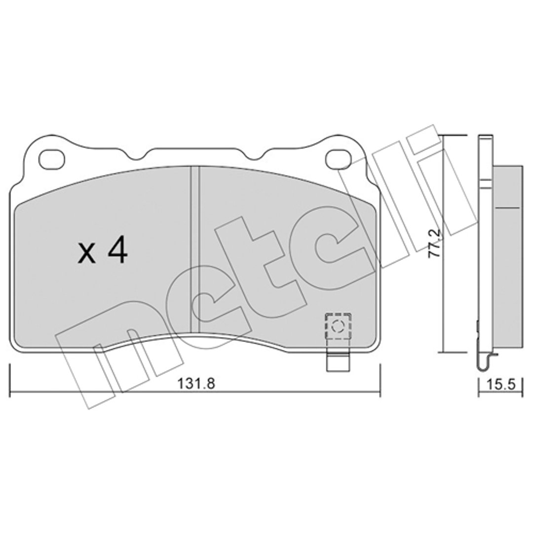 Klocki hamulcowe METELLI 22-0288-8