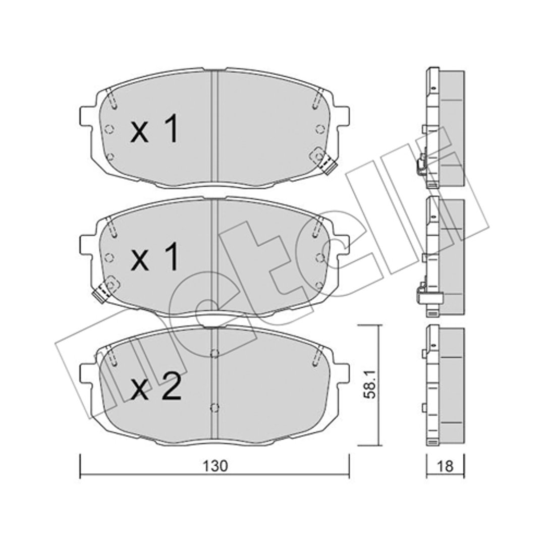 Klocki hamulcowe - komplet METELLI 22-0513-1