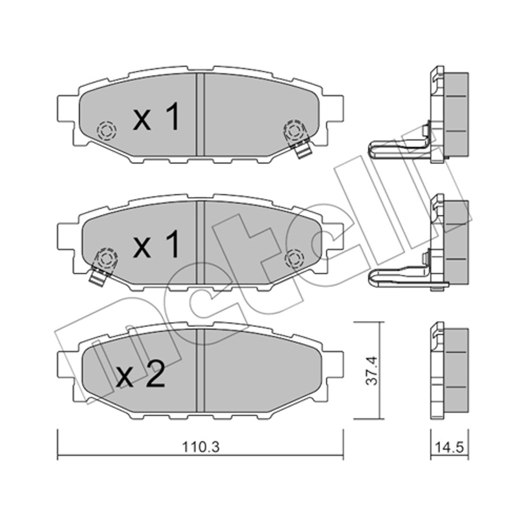 Klocki hamulcowe METELLI 22-0764-1