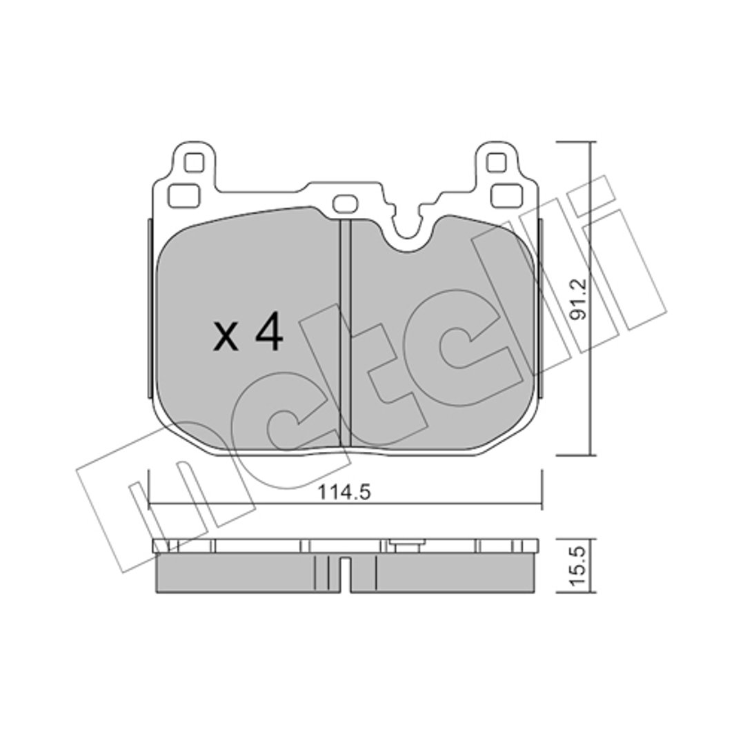 Klocki hamulcowe - komplet METELLI 22-1015-4