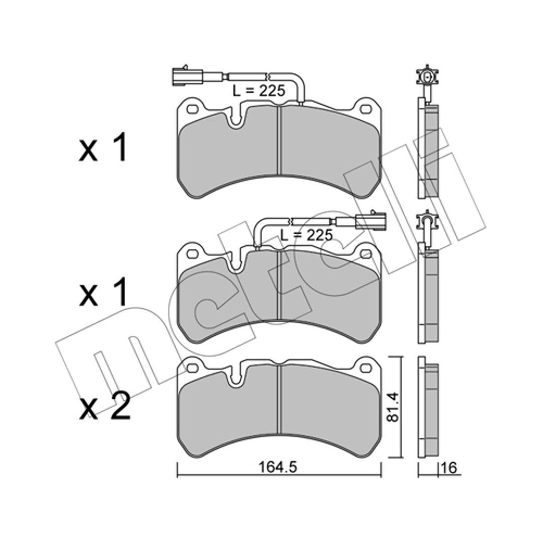 Klocki hamulcowe - komplet METELLI 22-1201-2