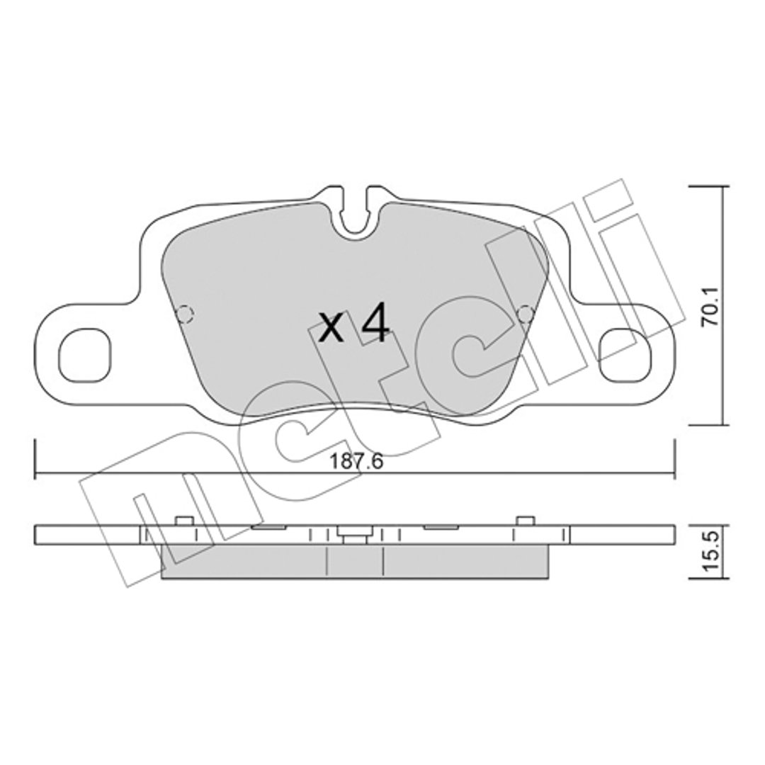 Klocki hamulcowe - komplet METELLI 22-1257-0