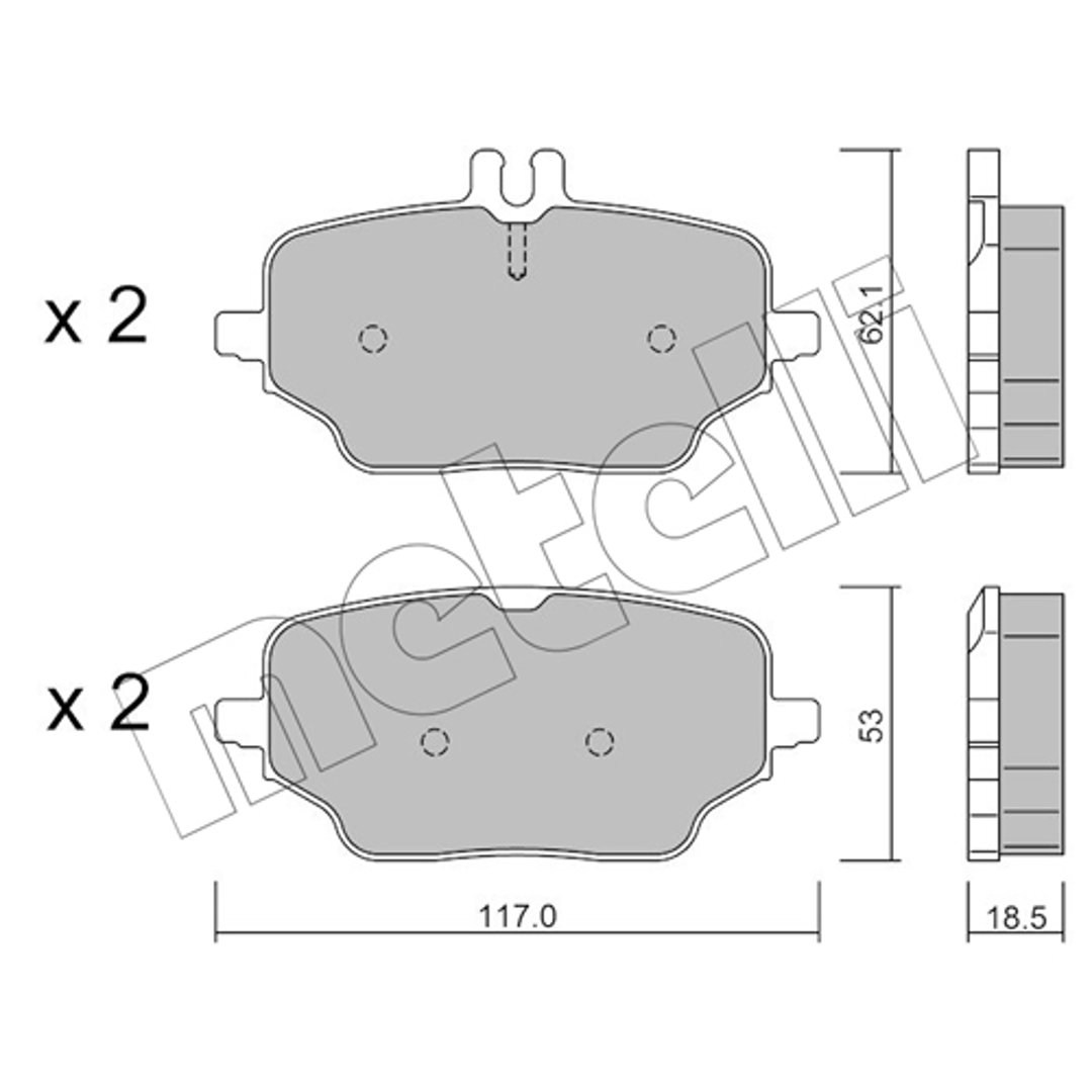 Klocki hamulcowe - komplet METELLI 22-1273-0