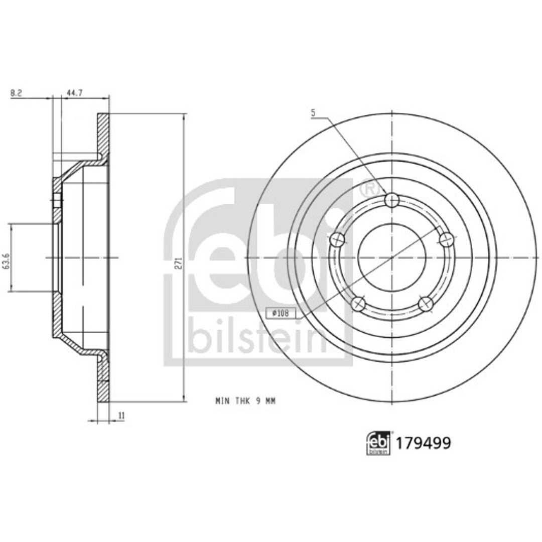 Tarcza hamulcowa FEBI BILSTEIN 179499