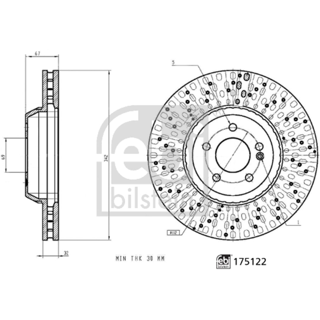 Tarcza hamulcowa FEBI BILSTEIN 175122