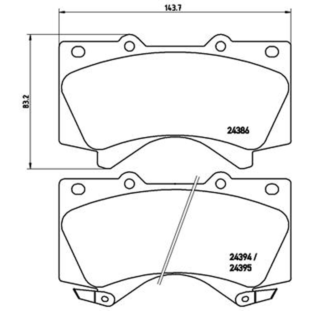 Klocki hamulcowe BREMBO P 83 107X
