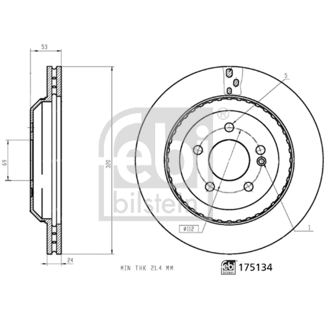 Tarcza hamulcowa FEBI BILSTEIN 175134