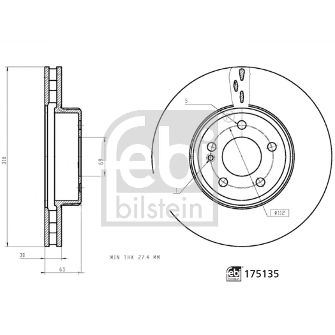 Tarcza hamulcowa FEBI BILSTEIN 175135