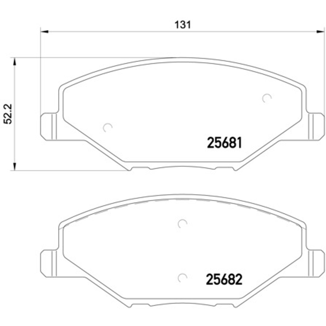 Zestaw klocków hamulcowych, hamulce tarczowe Brembo P 85 121X