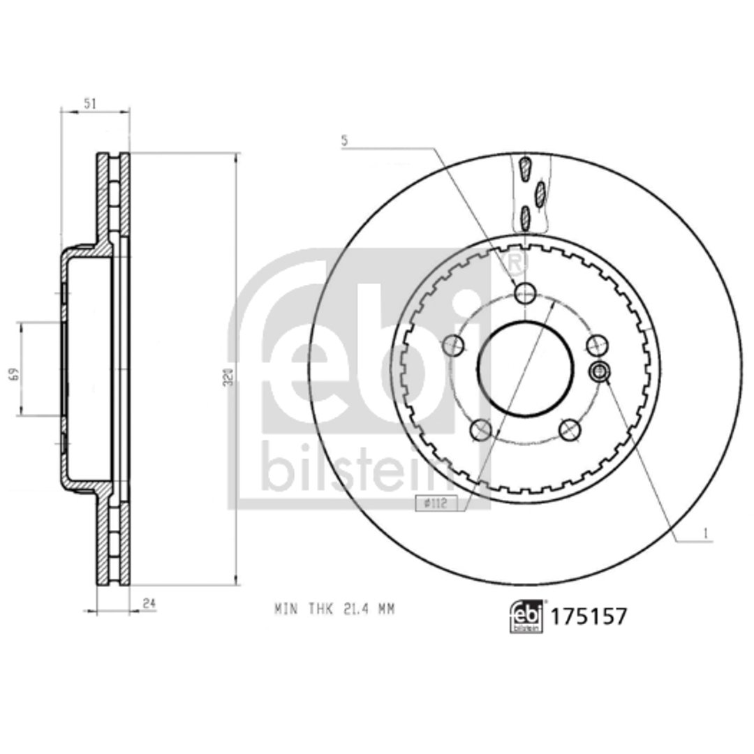 Tarcza hamulcowa FEBI BILSTEIN 175157