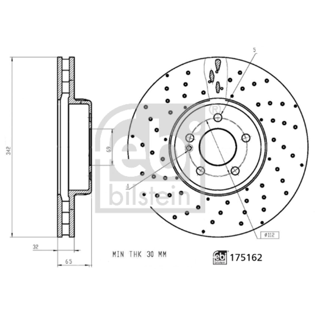 Tarcza hamulcowa FEBI BILSTEIN 175162