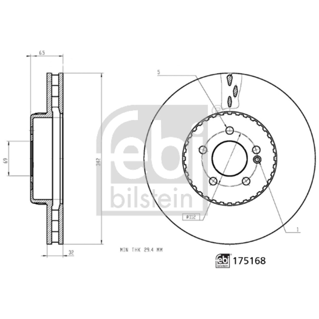 Tarcza hamulcowa FEBI BILSTEIN 175168