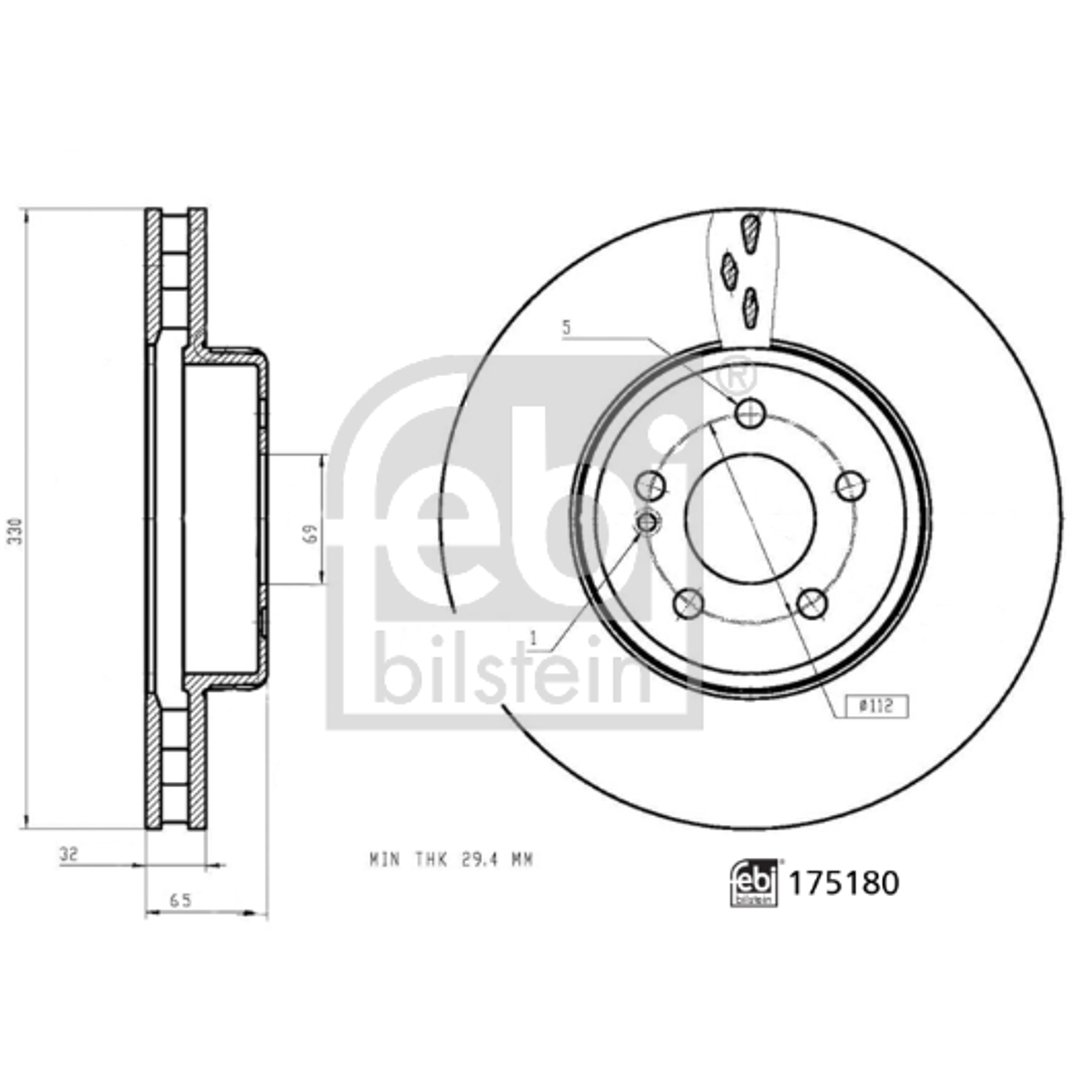 Tarcza hamulcowa FEBI BILSTEIN 175180
